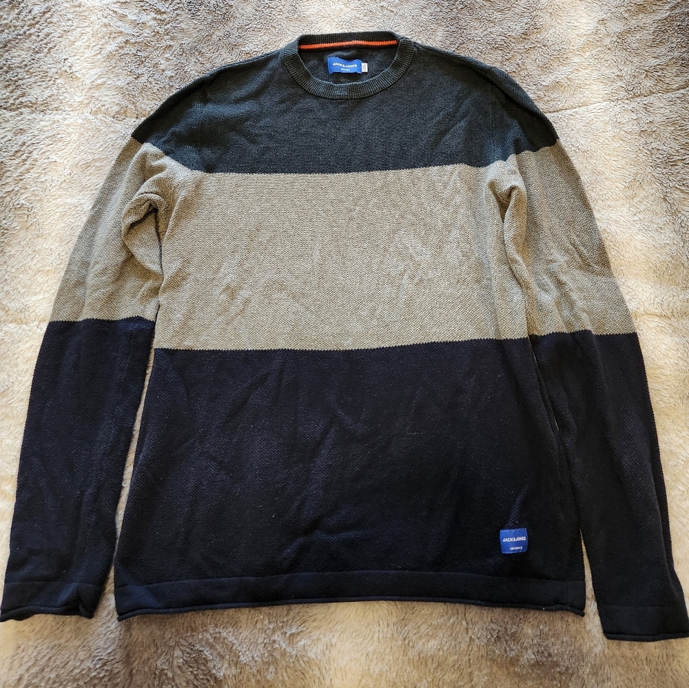 Jack Jones medium men's tri-colour sweater.